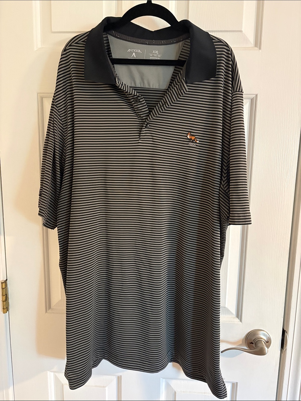 men striped polo